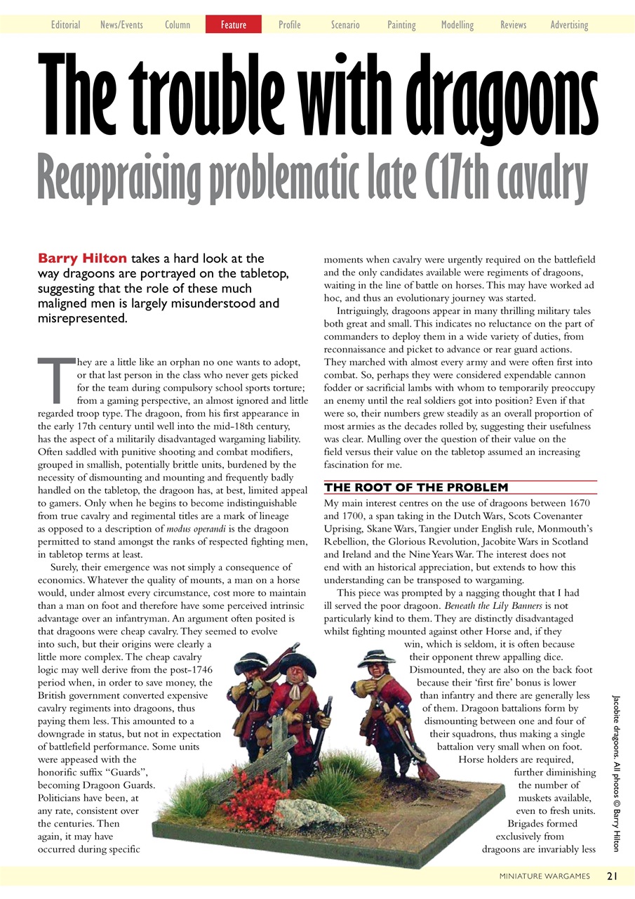 Miniature Wargames Preview Pages