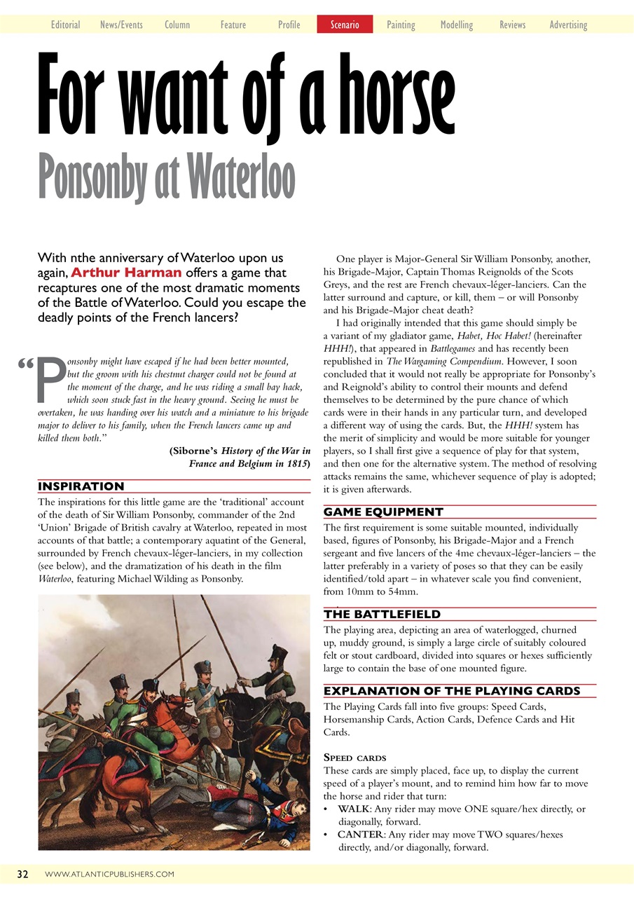 Miniature Wargames Preview Pages