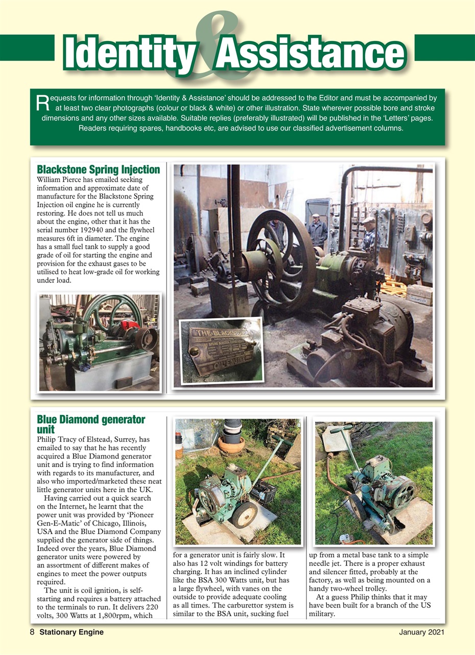 Stationary Engine Preview Pages