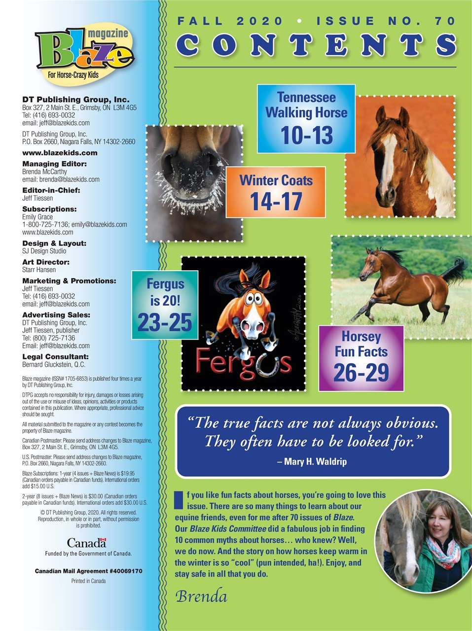 Blaze Magazine For Horse Crazy Kids Preview Pages