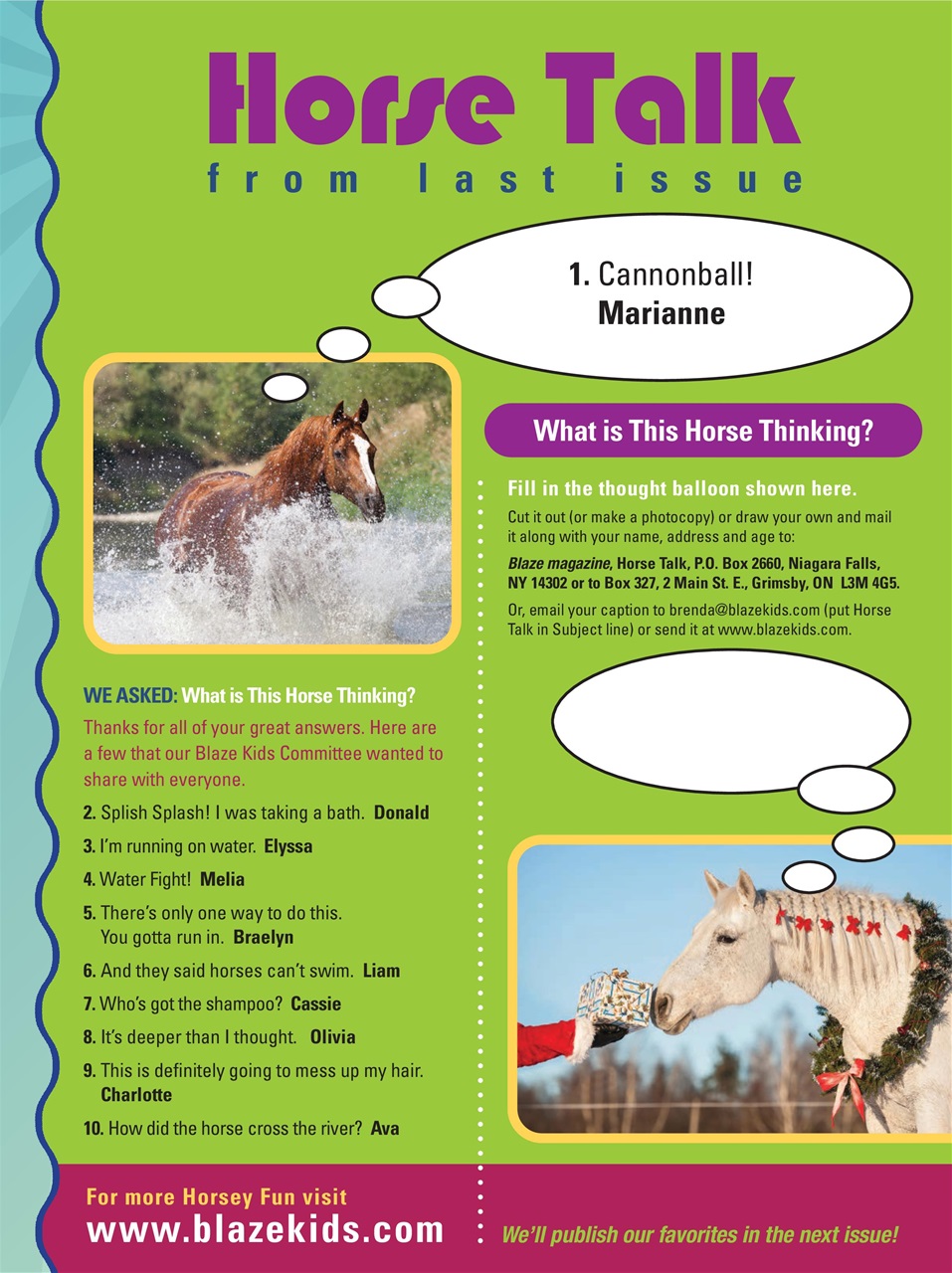 Blaze Magazine For Horse Crazy Kids Preview Pages
