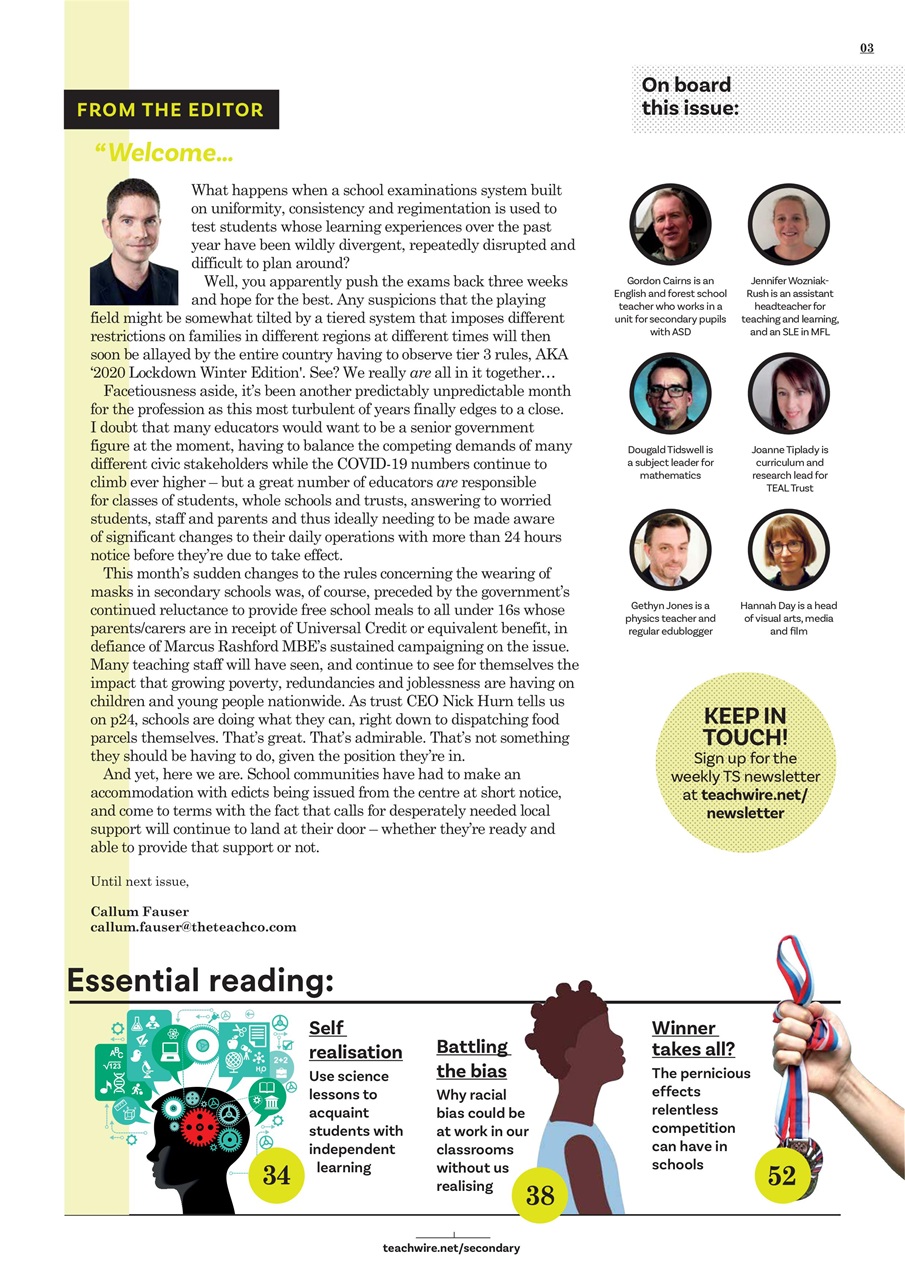 Teach Secondary Preview Pages