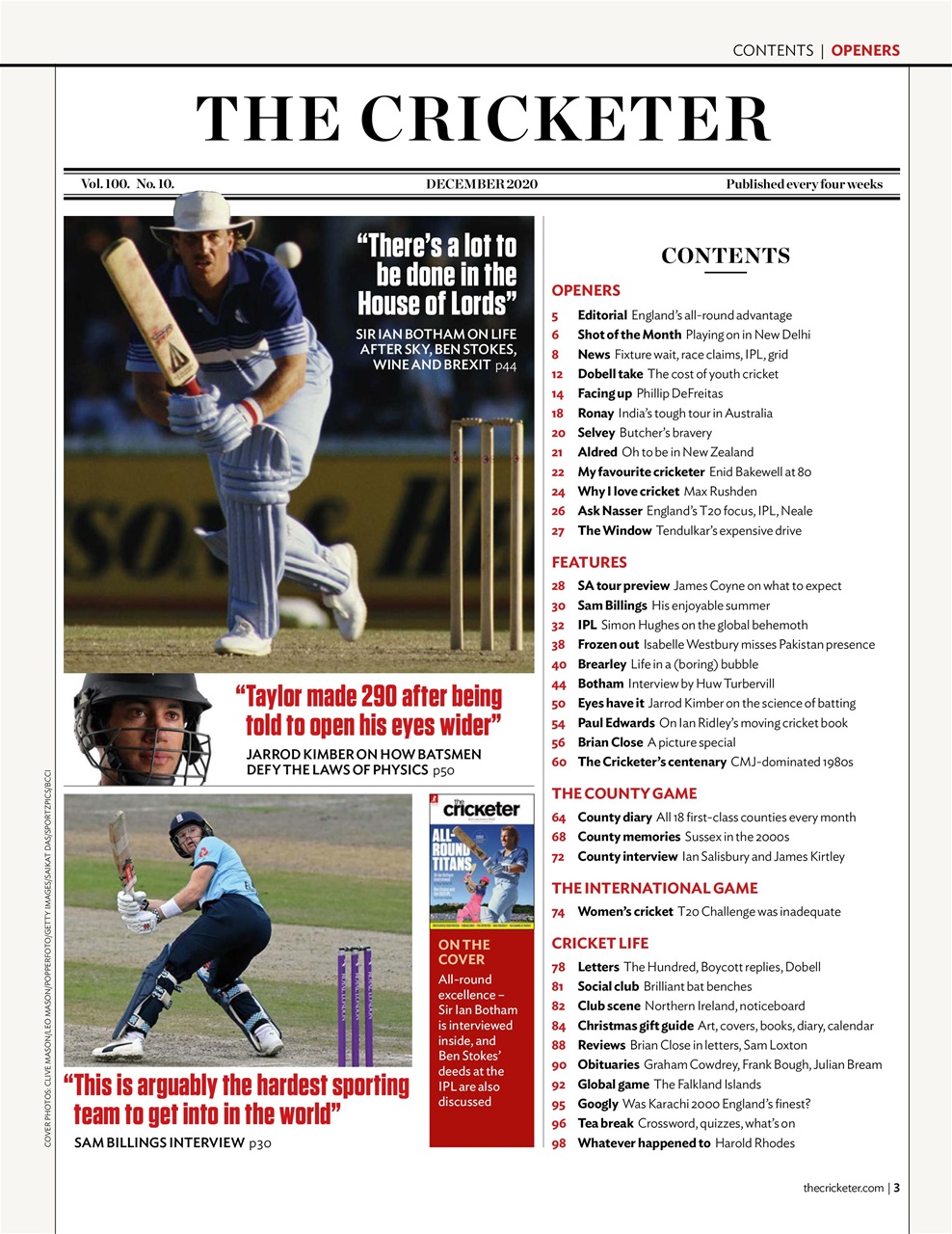 The Cricketer Magazine Preview Pages