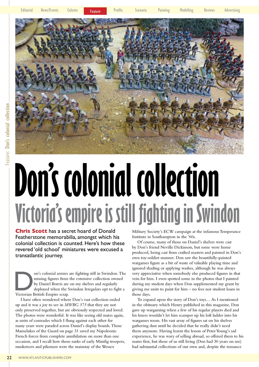 Miniature Wargames Preview Pages