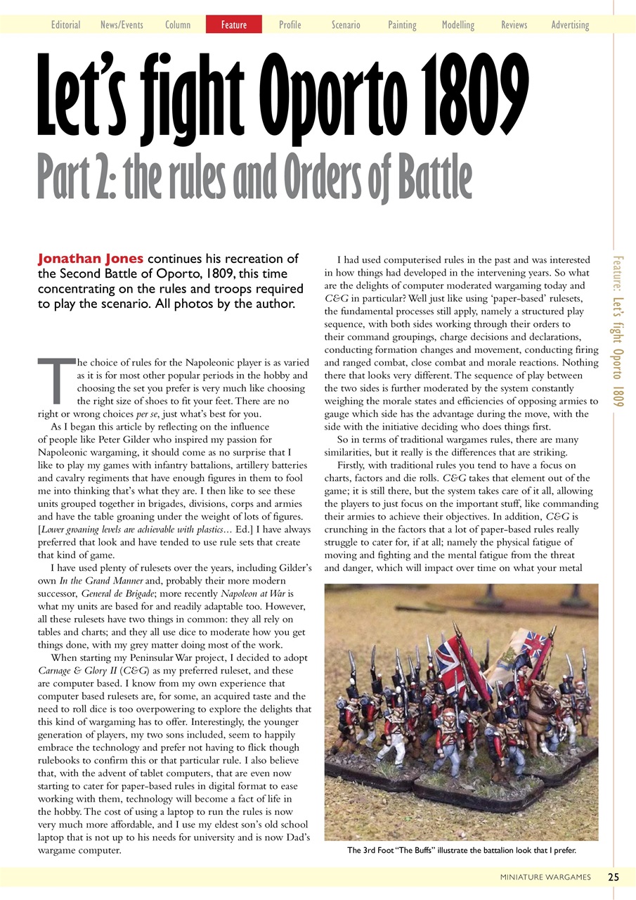 Miniature Wargames Preview Pages