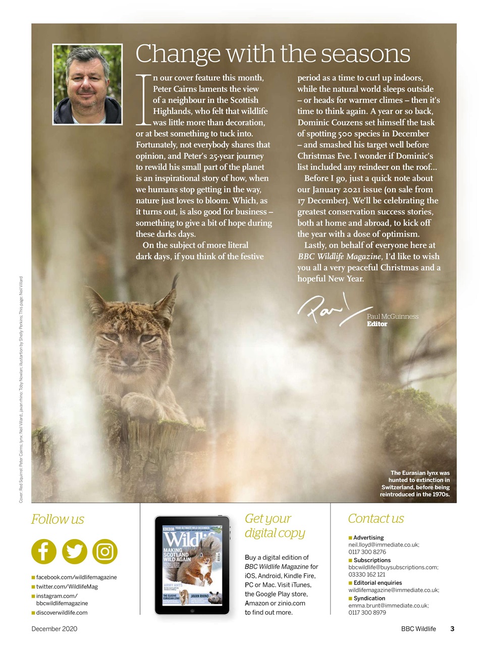 BBC Wildlife Magazine Preview Pages