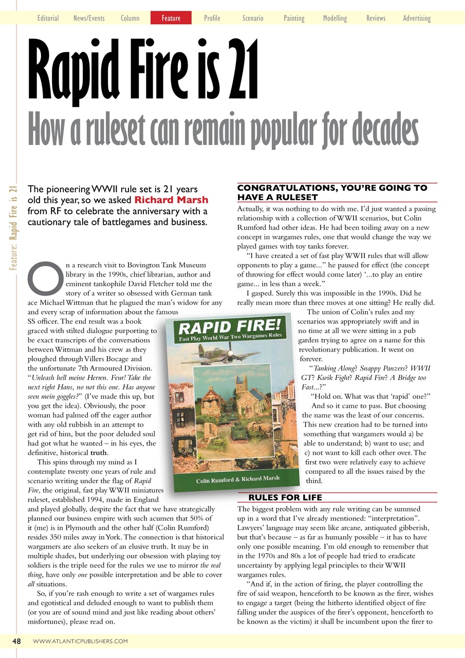 Miniature Wargames Preview Pages