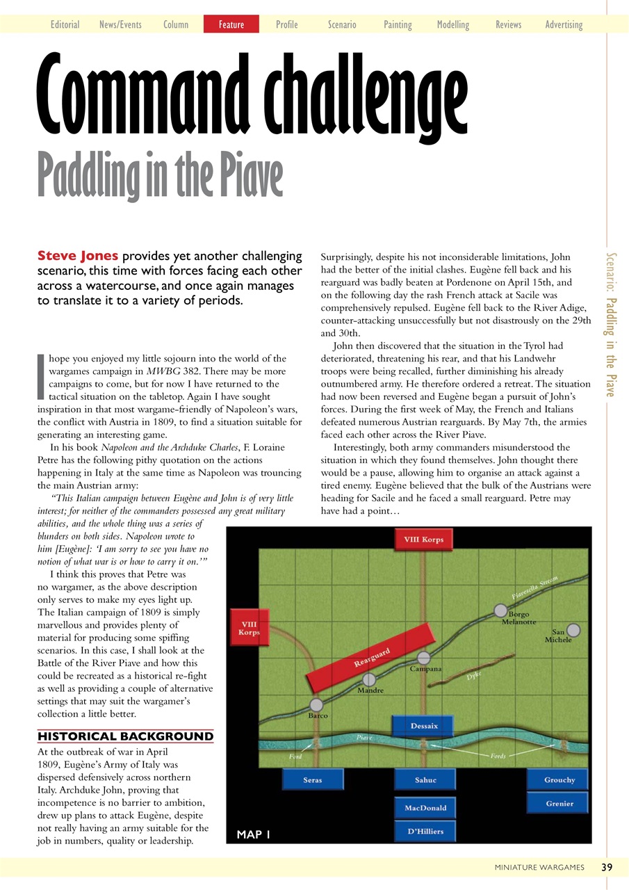 Miniature Wargames Preview Pages