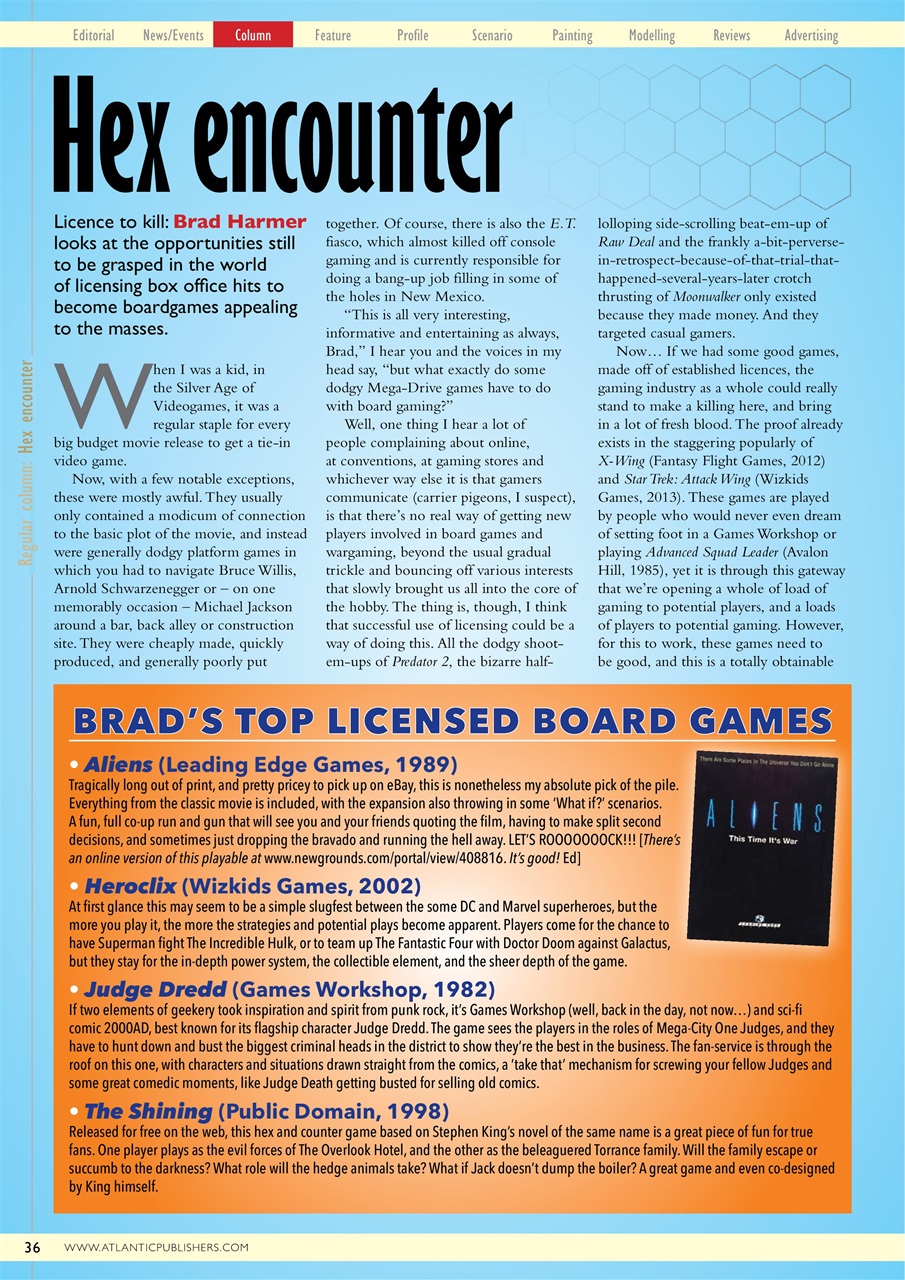 Miniature Wargames Preview Pages