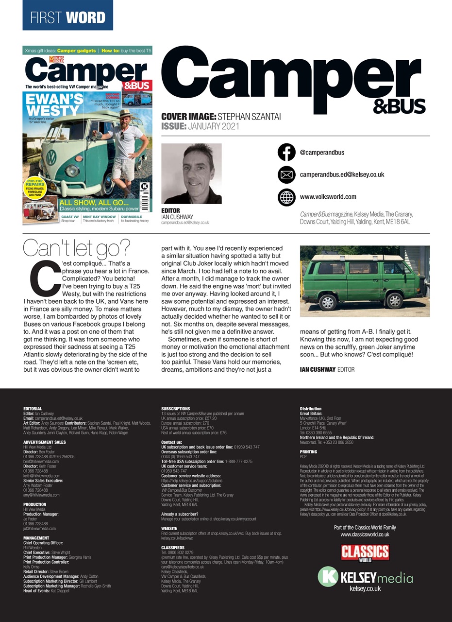 VW Camper Preview Pages