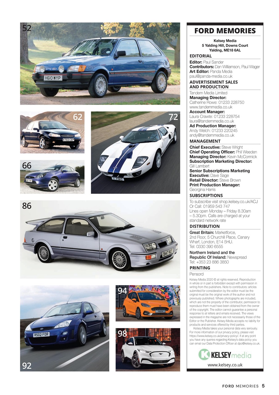 Ford Memories Preview Pages