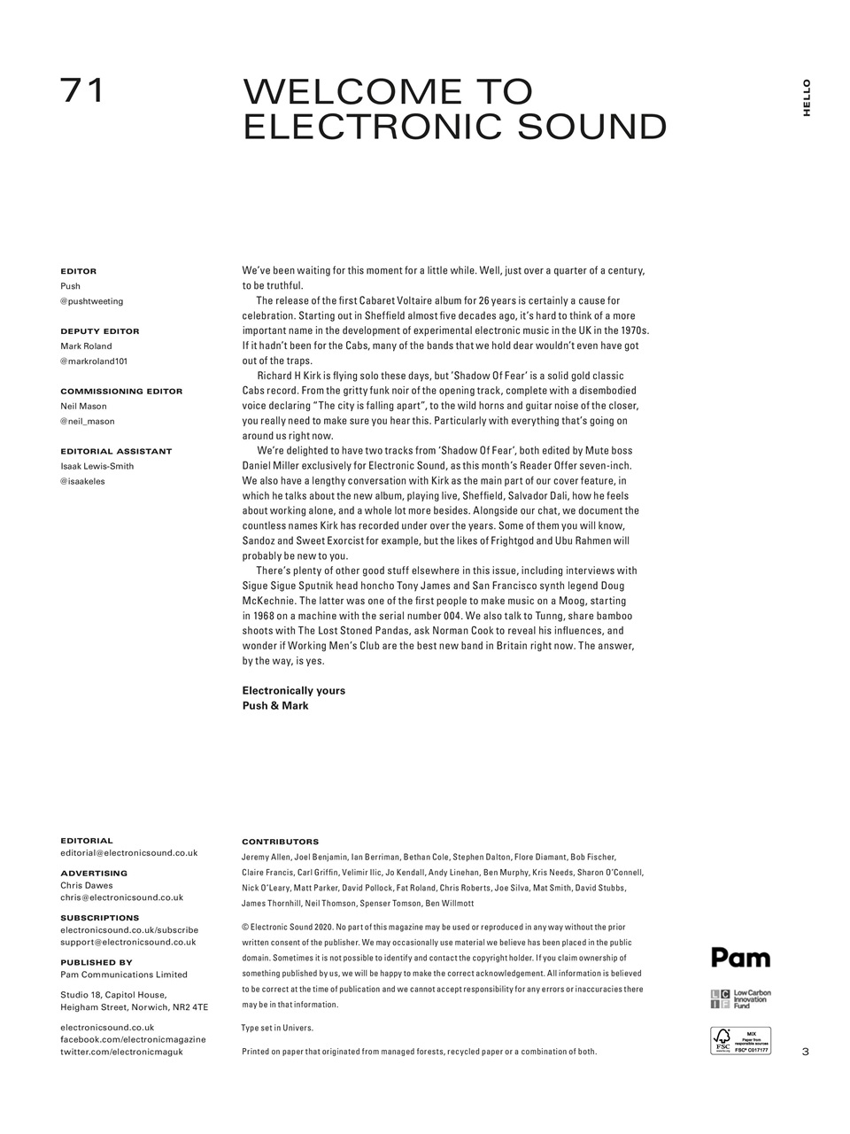 Electronic Sound Preview Pages