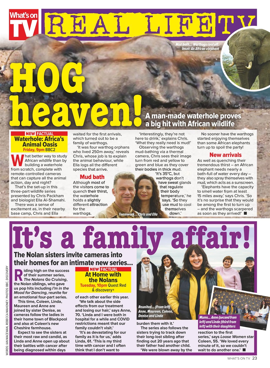 What's on TV Preview Pages