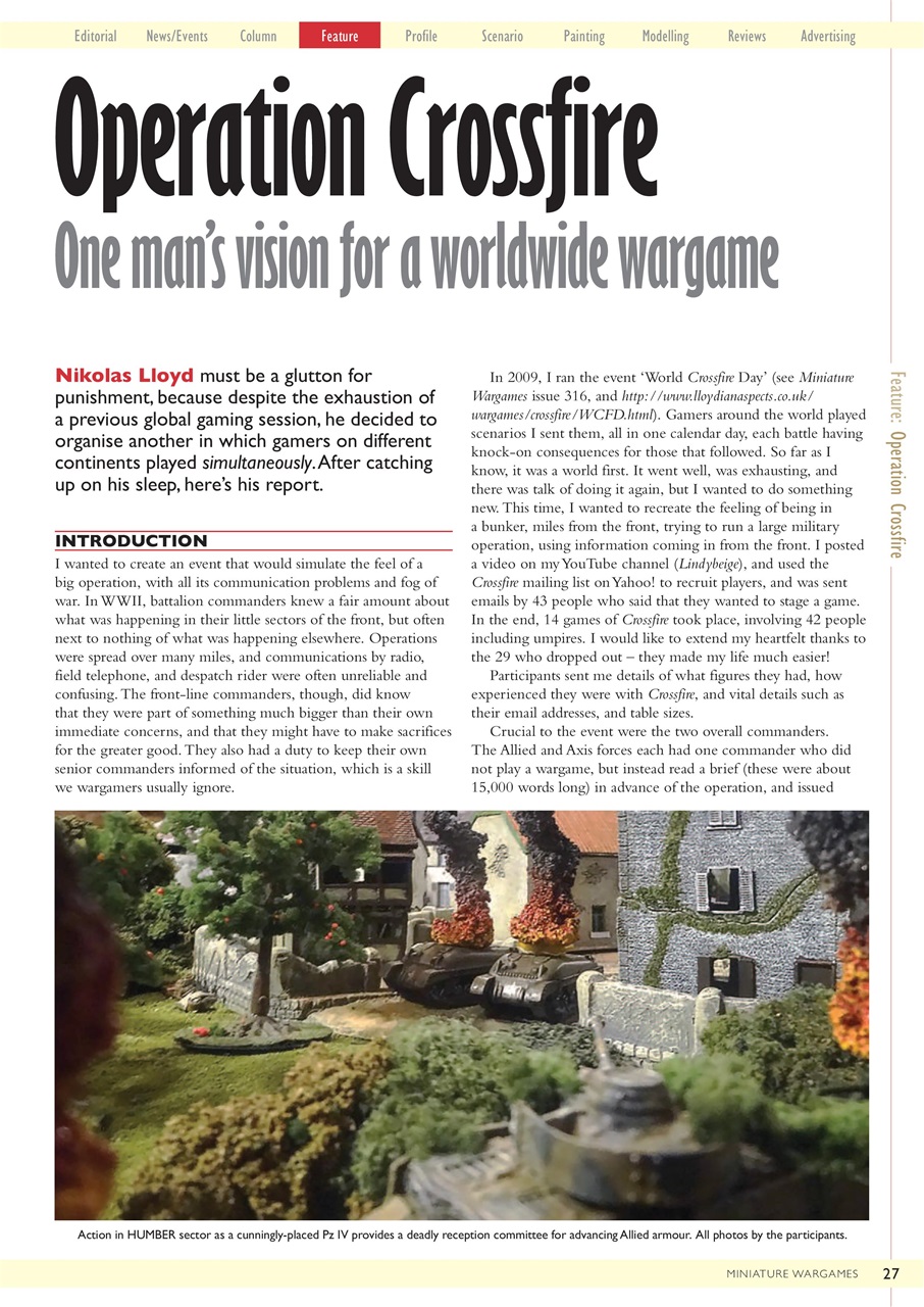 Miniature Wargames Preview Pages
