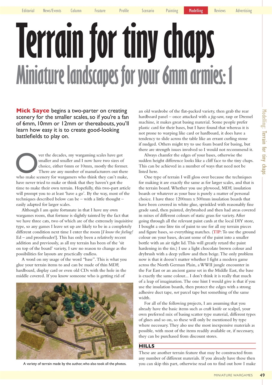 Miniature Wargames Preview Pages