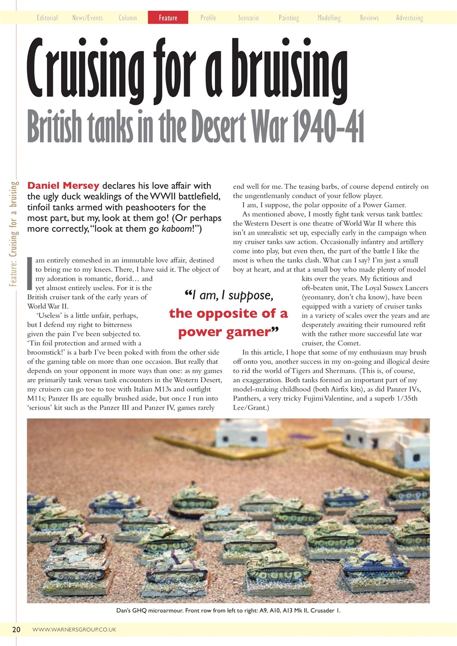 Miniature Wargames Preview Pages