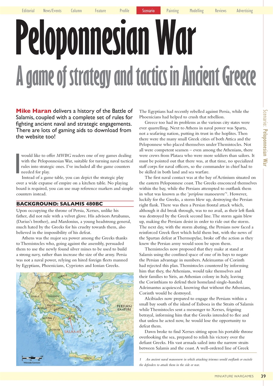 Miniature Wargames Preview Pages