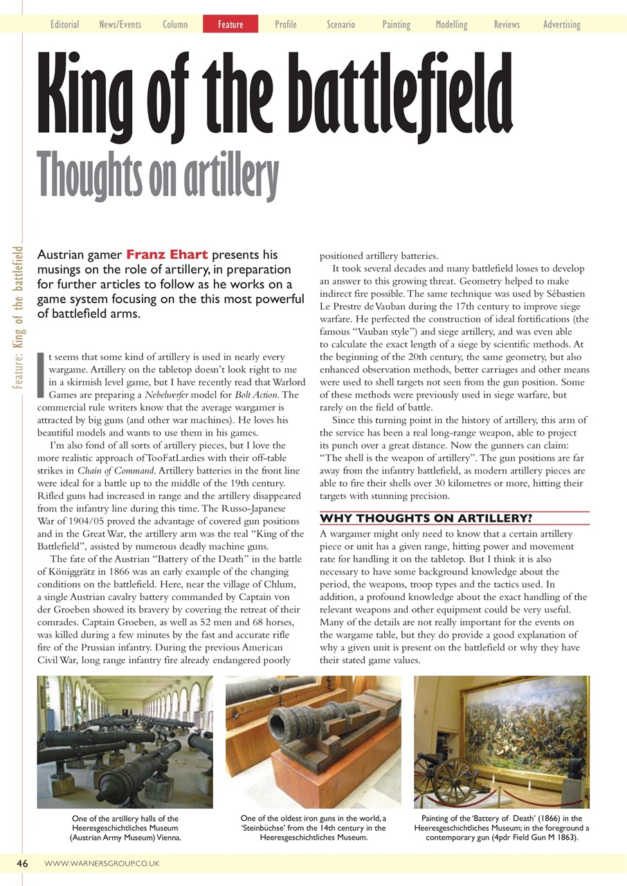 Miniature Wargames Preview Pages