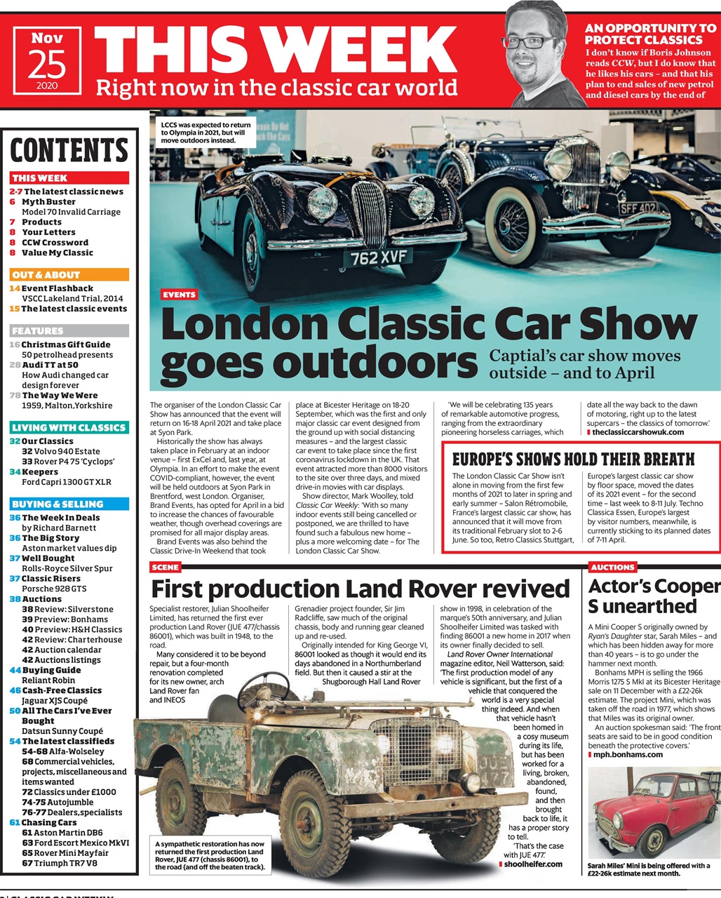 Classic Car Weekly Preview Pages