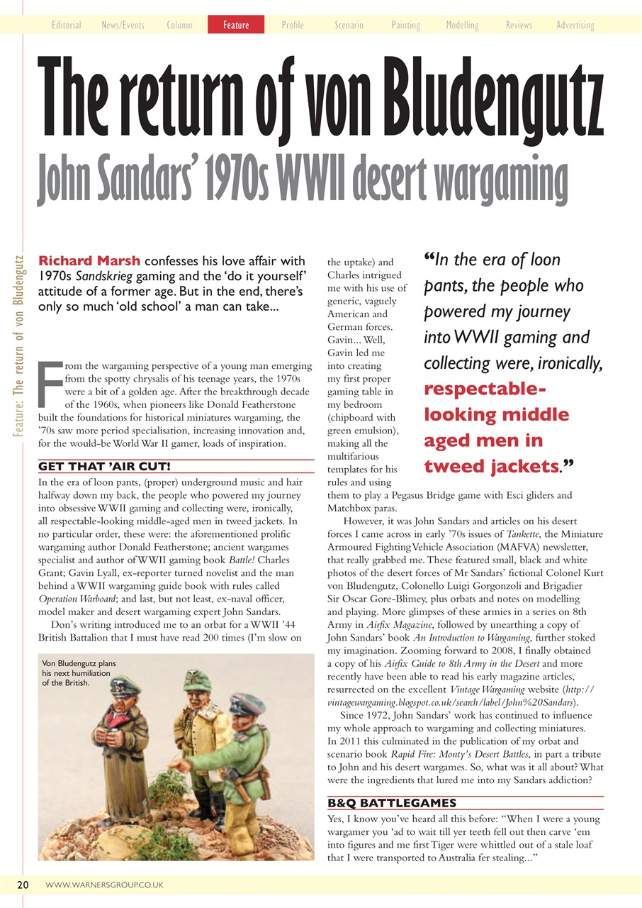 Miniature Wargames Preview Pages