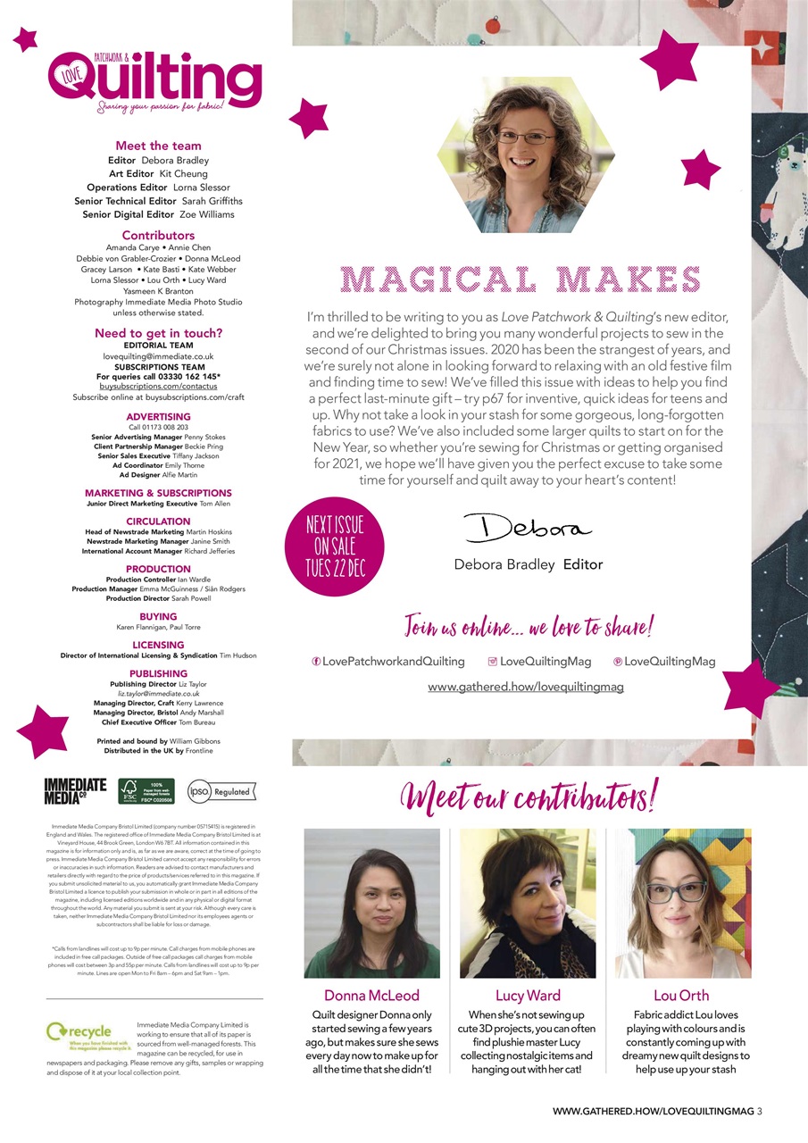 Love Patchwork & Quilting Preview Pages