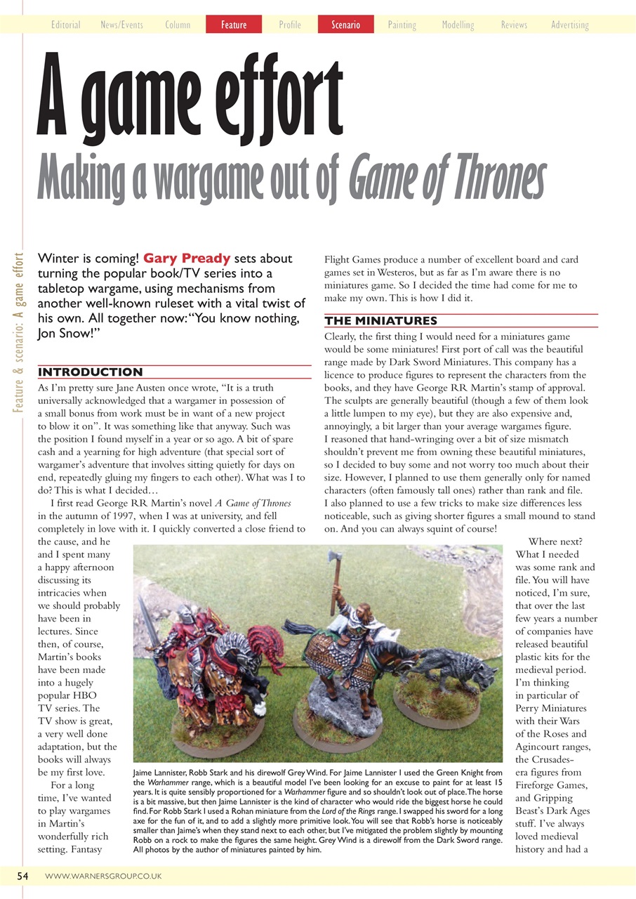 Miniature Wargames Preview Pages