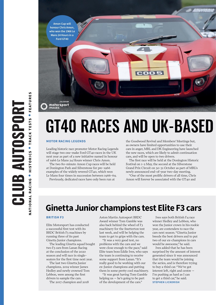 Autosport Preview Pages