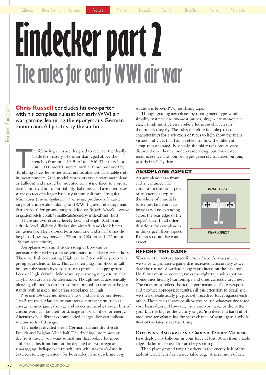 Miniature Wargames Preview Pages