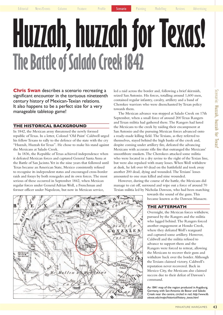 Miniature Wargames Preview Pages