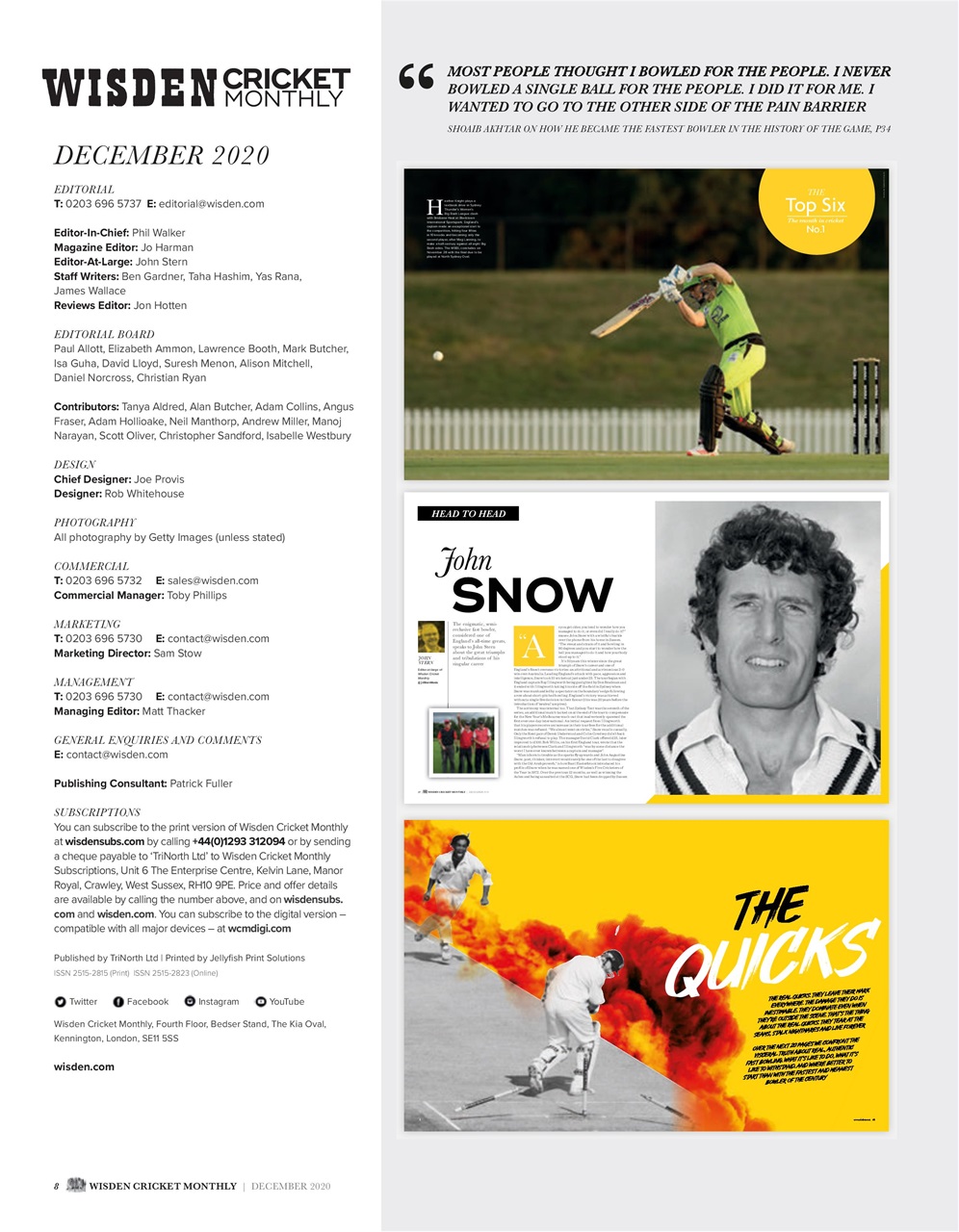 Wisden Cricket Monthly Preview Pages
