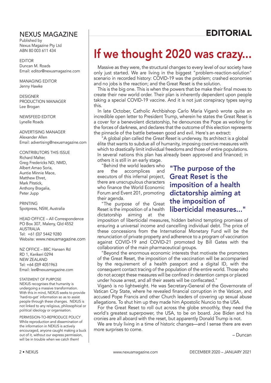 Nexus Magazine Preview Pages