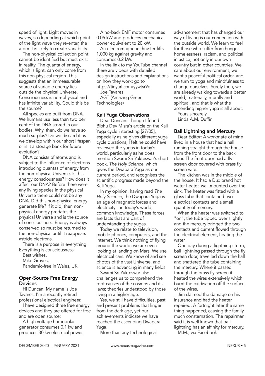 Nexus Magazine Preview Pages