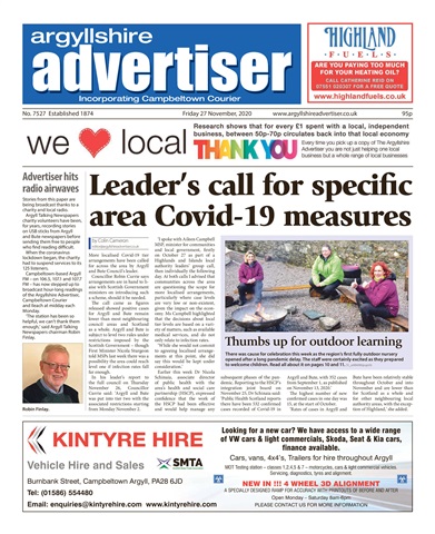Argyllshire Advertiser issue 27/11/20