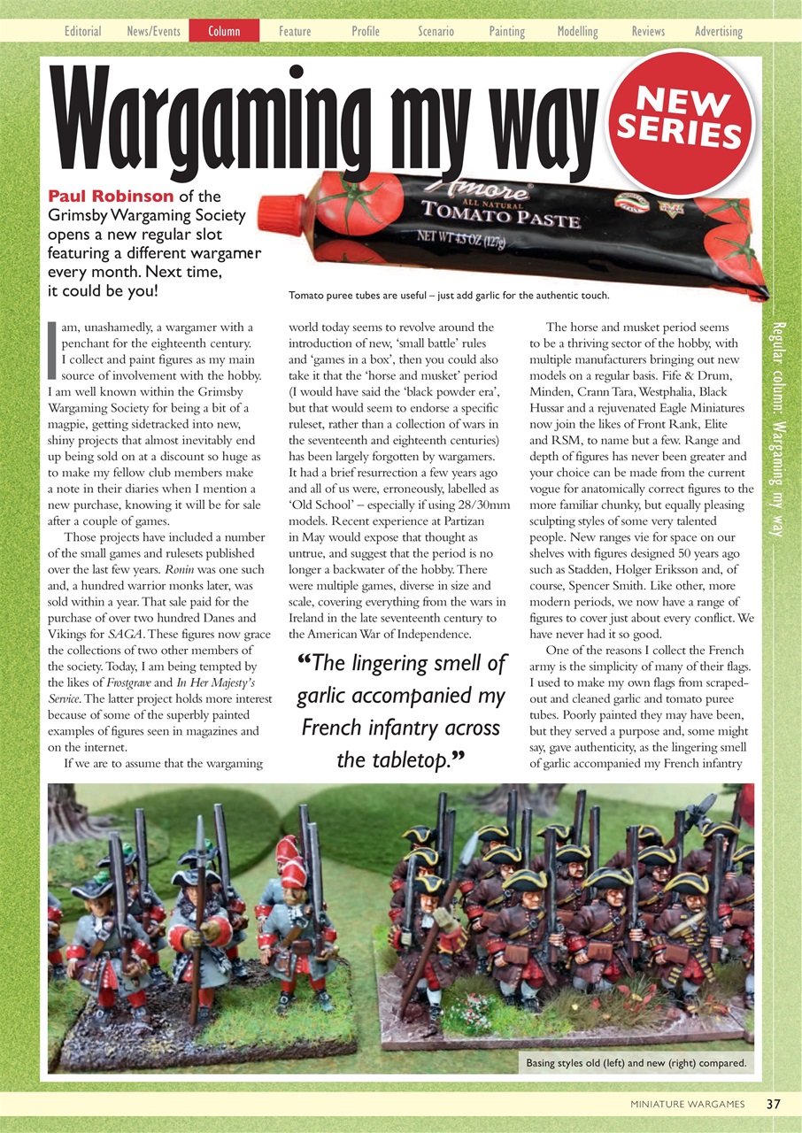 Miniature Wargames Preview Pages