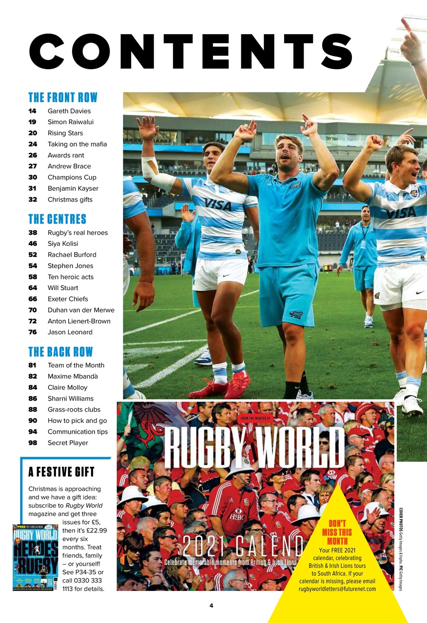 Rugby World Preview Pages