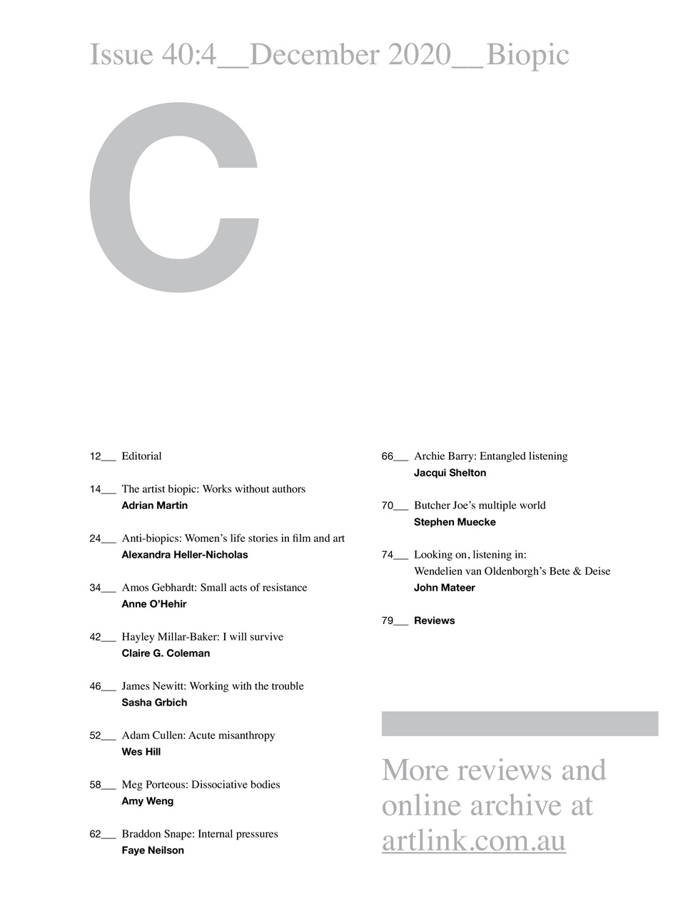 Artlink Magazine Preview Pages