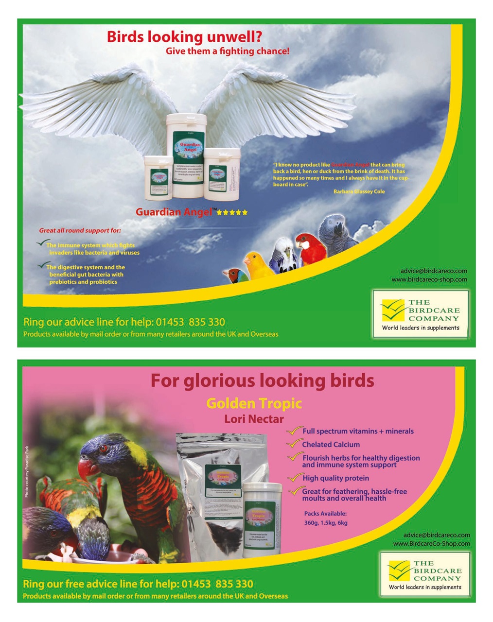 Cage & Aviary Birds Preview Pages