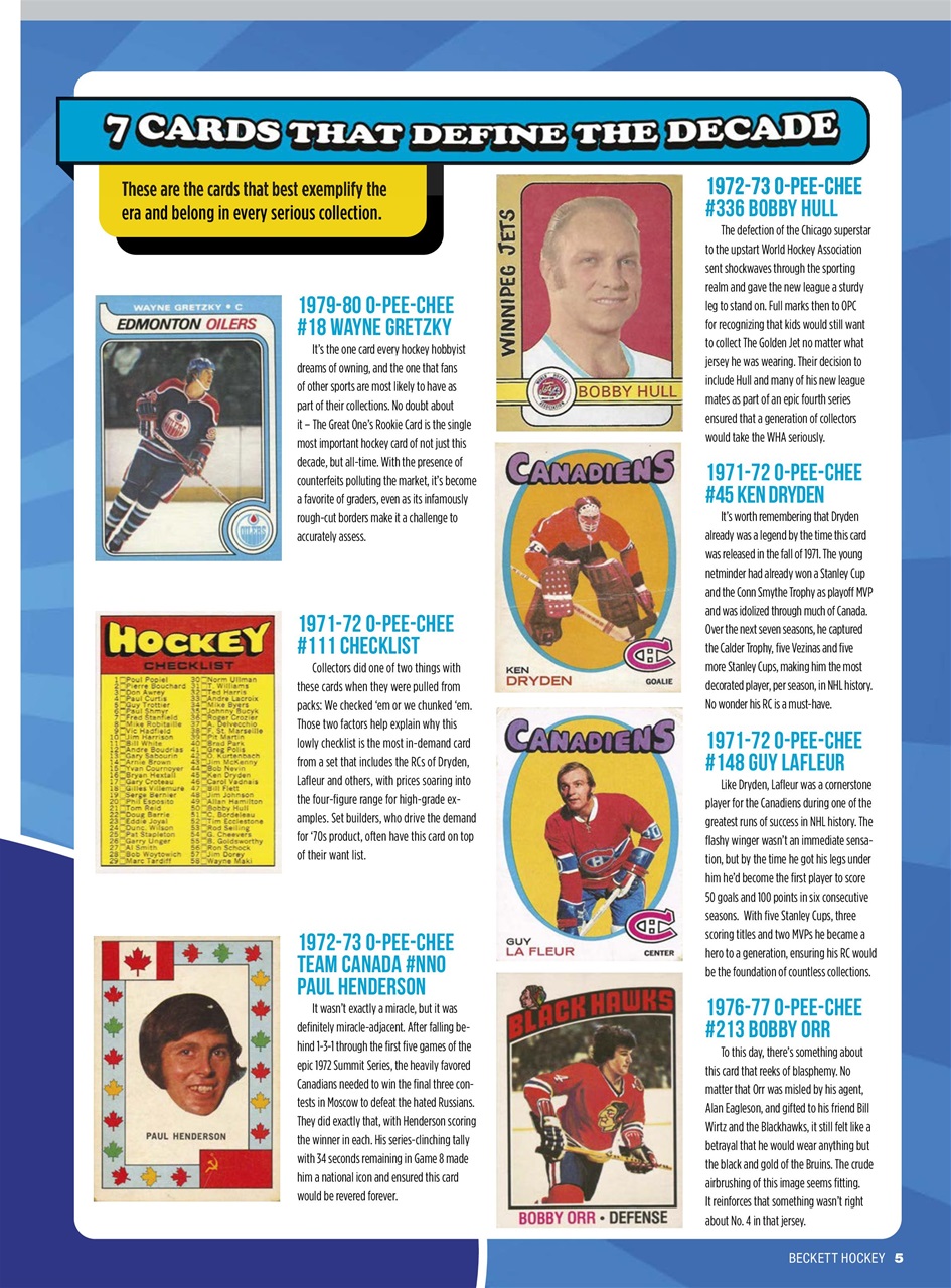 Beckett Hockey Magazine Preview Pages