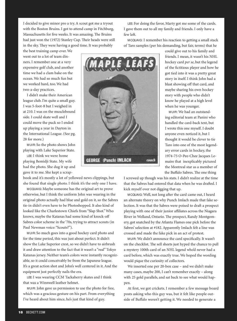 Beckett Hockey Magazine Preview Pages