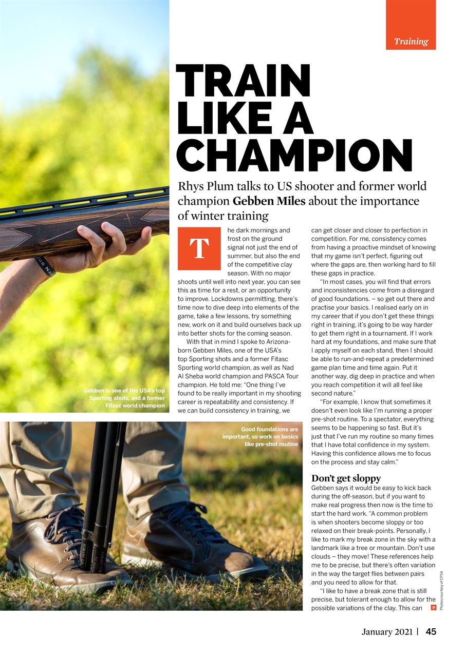 Clay Shooting Preview Pages