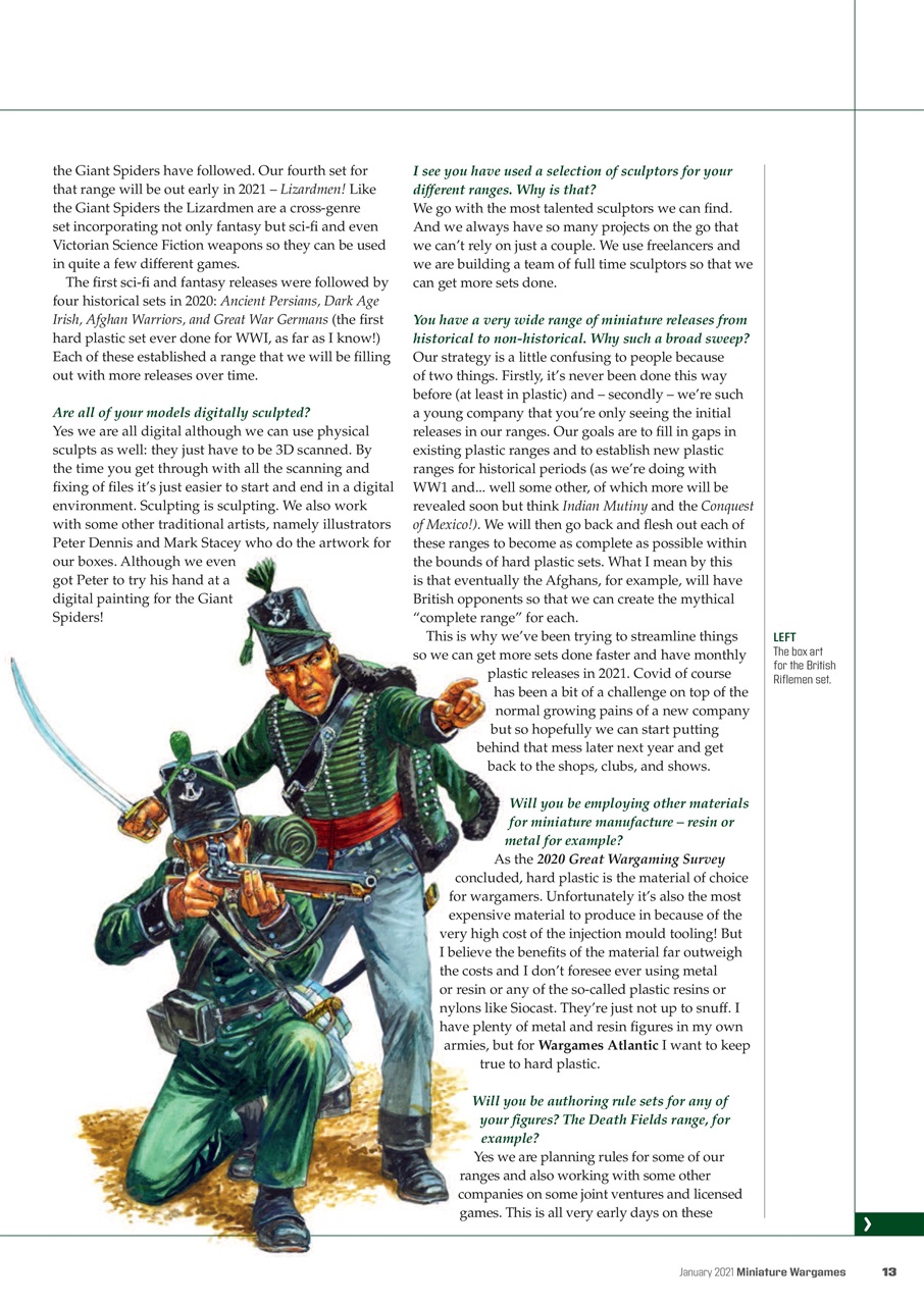 Miniature Wargames Preview Pages