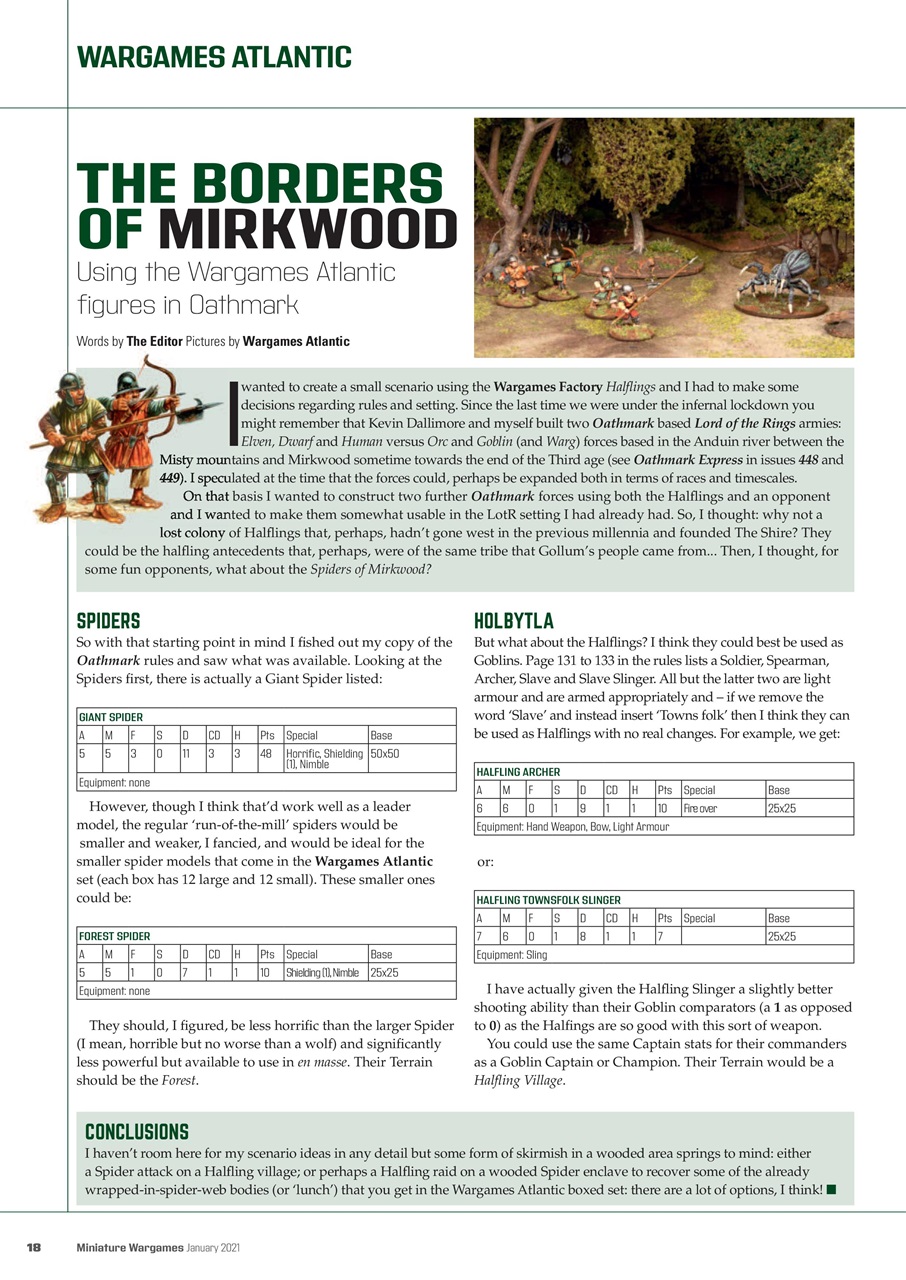 Miniature Wargames Preview Pages