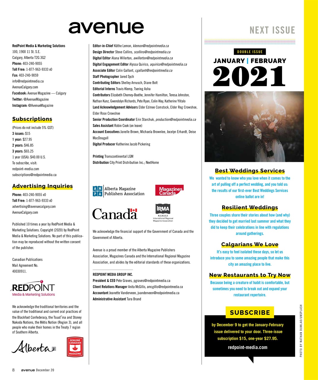 Avenue Calgary Preview Pages