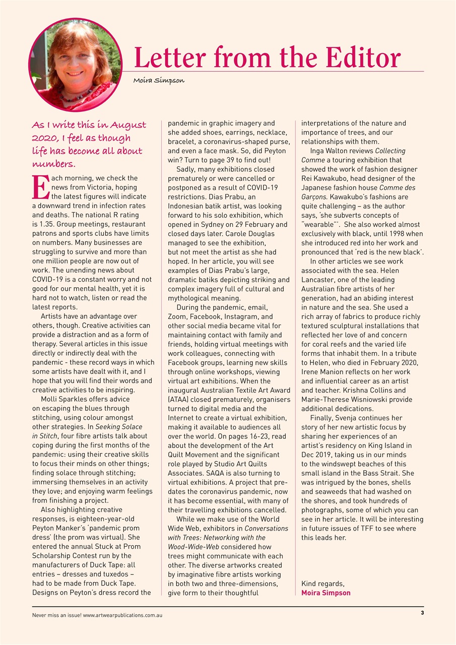 Textile Fibre Forum Preview Pages