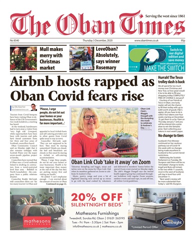 The Oban Times & Lochaber Times issue 3rd December 2020