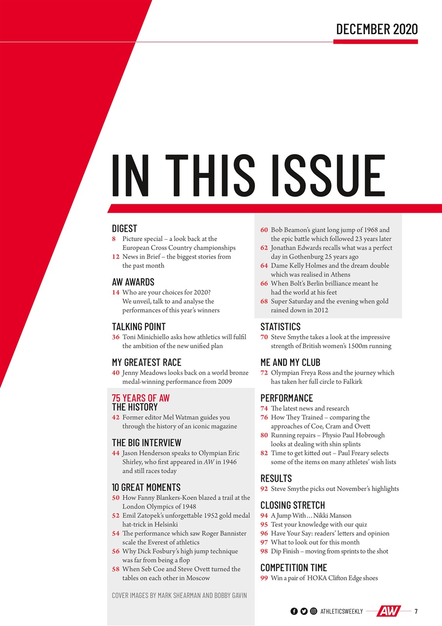 AW – Athletics Weekly Magazine Preview Pages