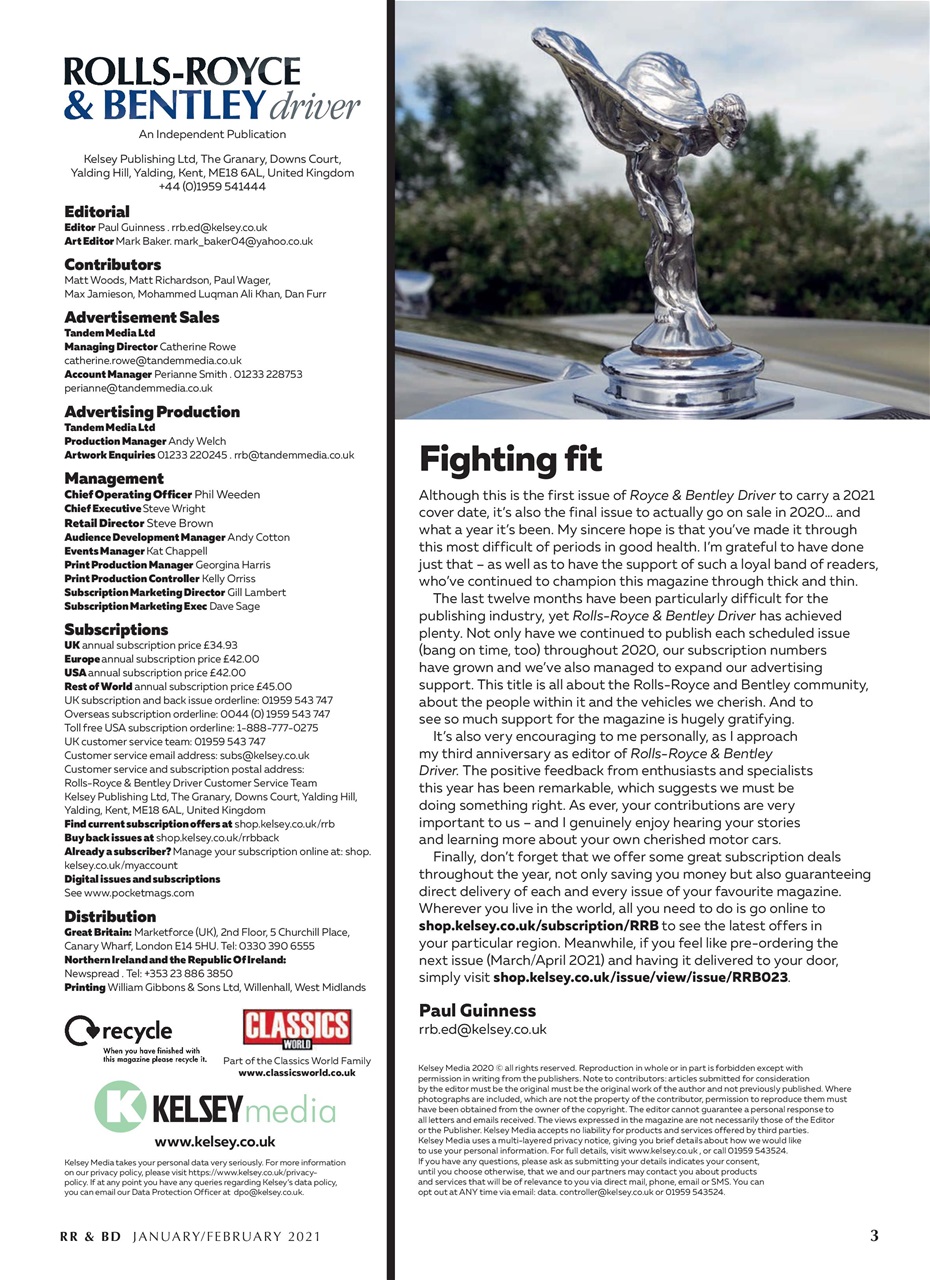 Rolls-Royce & Bentley Driver Preview Pages