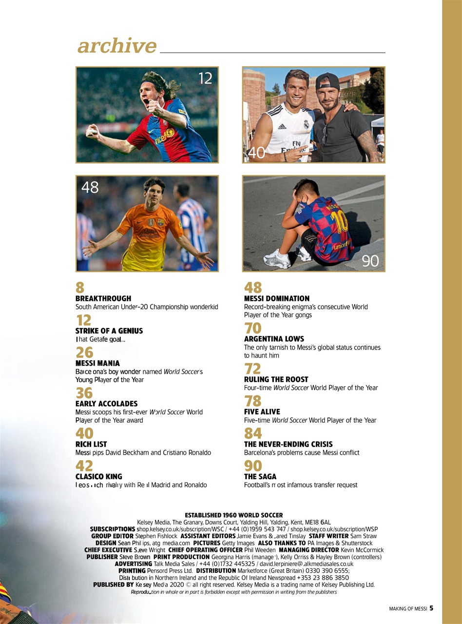 World Soccer Presents Preview Pages