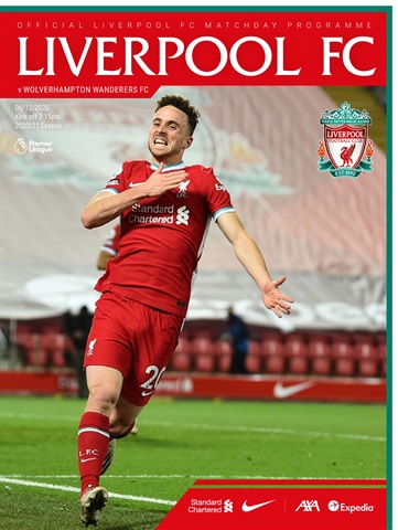 Liverpool FC Programmes issue vs Wolverhampton Wanderers 20/21