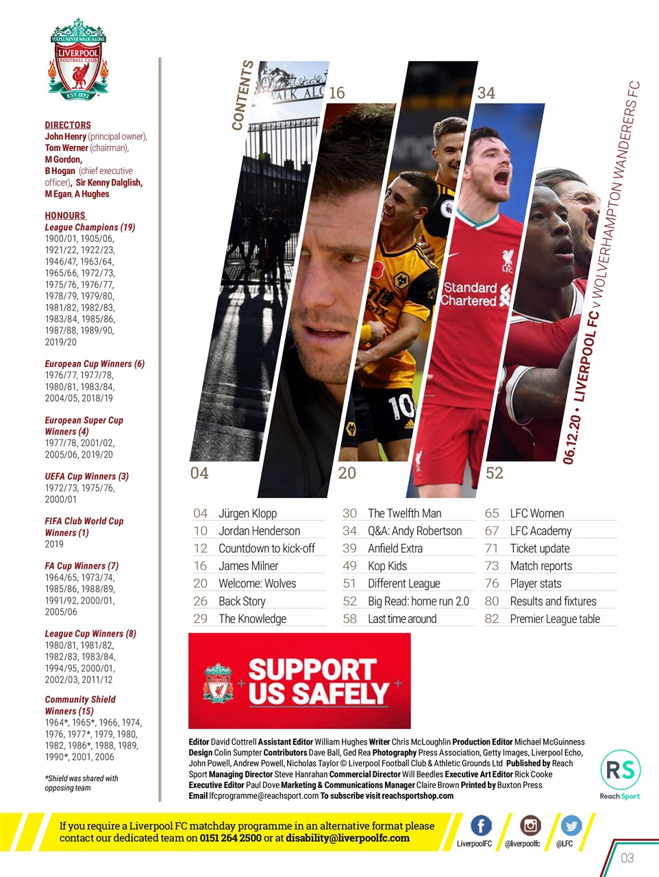 Liverpool FC Programmes Preview Pages